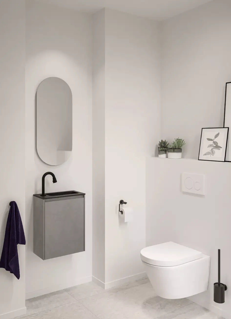 Sanisupreme Design Luna Spiegel Ovaal 35x80 cm