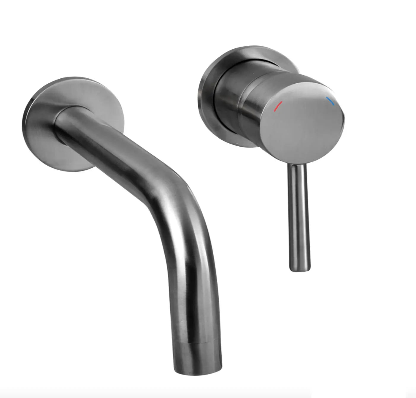 SaniSupreme® Differnz inbouw wastafelkraan mengkraan koud - warm keramisch Gunmetal