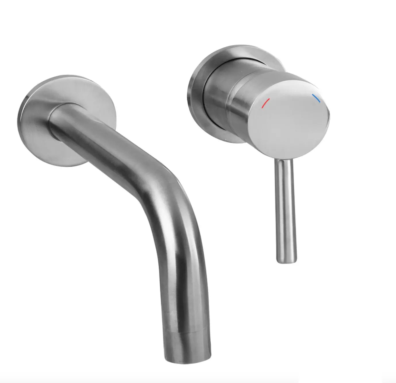 SaniSupreme® Differnz inbouw wastafelkraan mengkraan koud - warm keramisch mat - chroom RVS