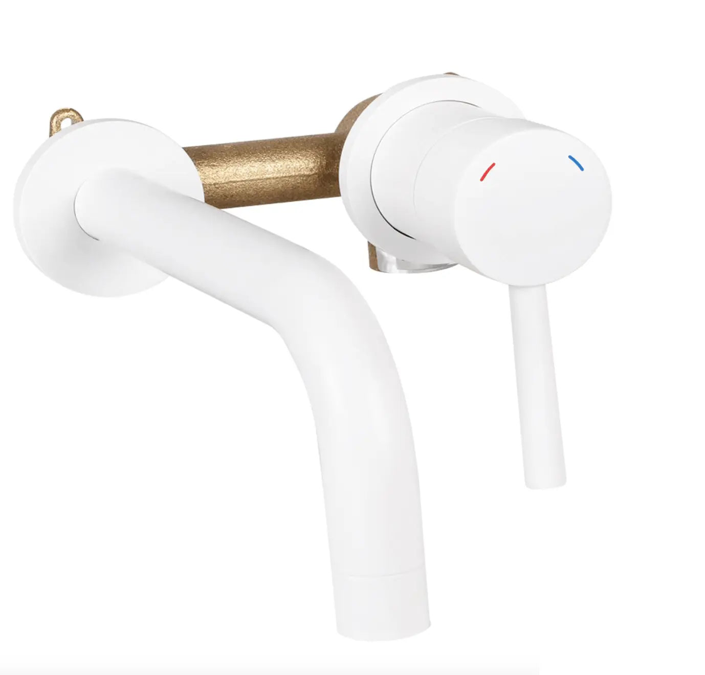 SaniSupreme® Differnz inbouw wastafelkraan mengkraan koud - warm keramisch mat - wit