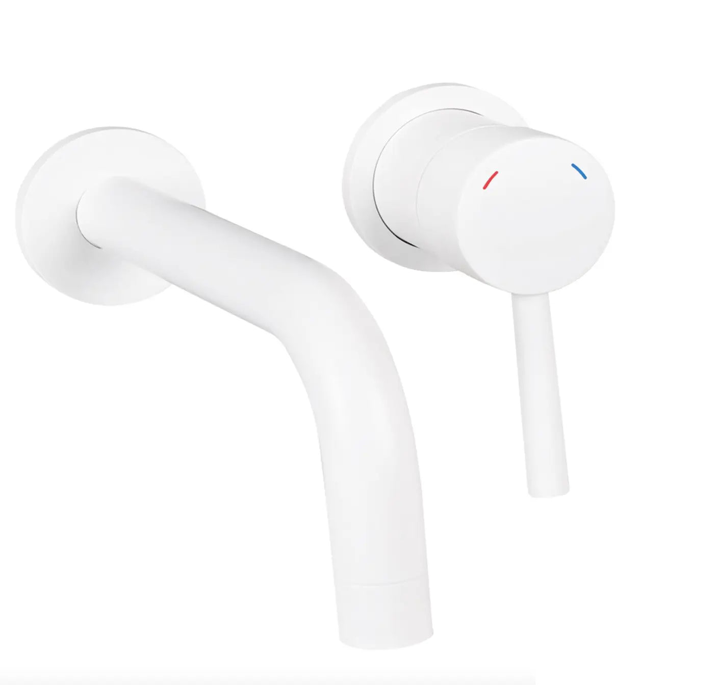 SaniSupreme® Differnz inbouw wastafelkraan mengkraan koud - warm keramisch mat - wit