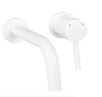 SaniSupreme® Differnz inbouw wastafelkraan mengkraan koud - warm keramisch mat - wit