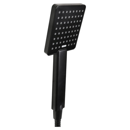 SaniSupreme Differnz ThermoPlus opbouw doucheset 25x25cm. regendouche mat zwart vierkant