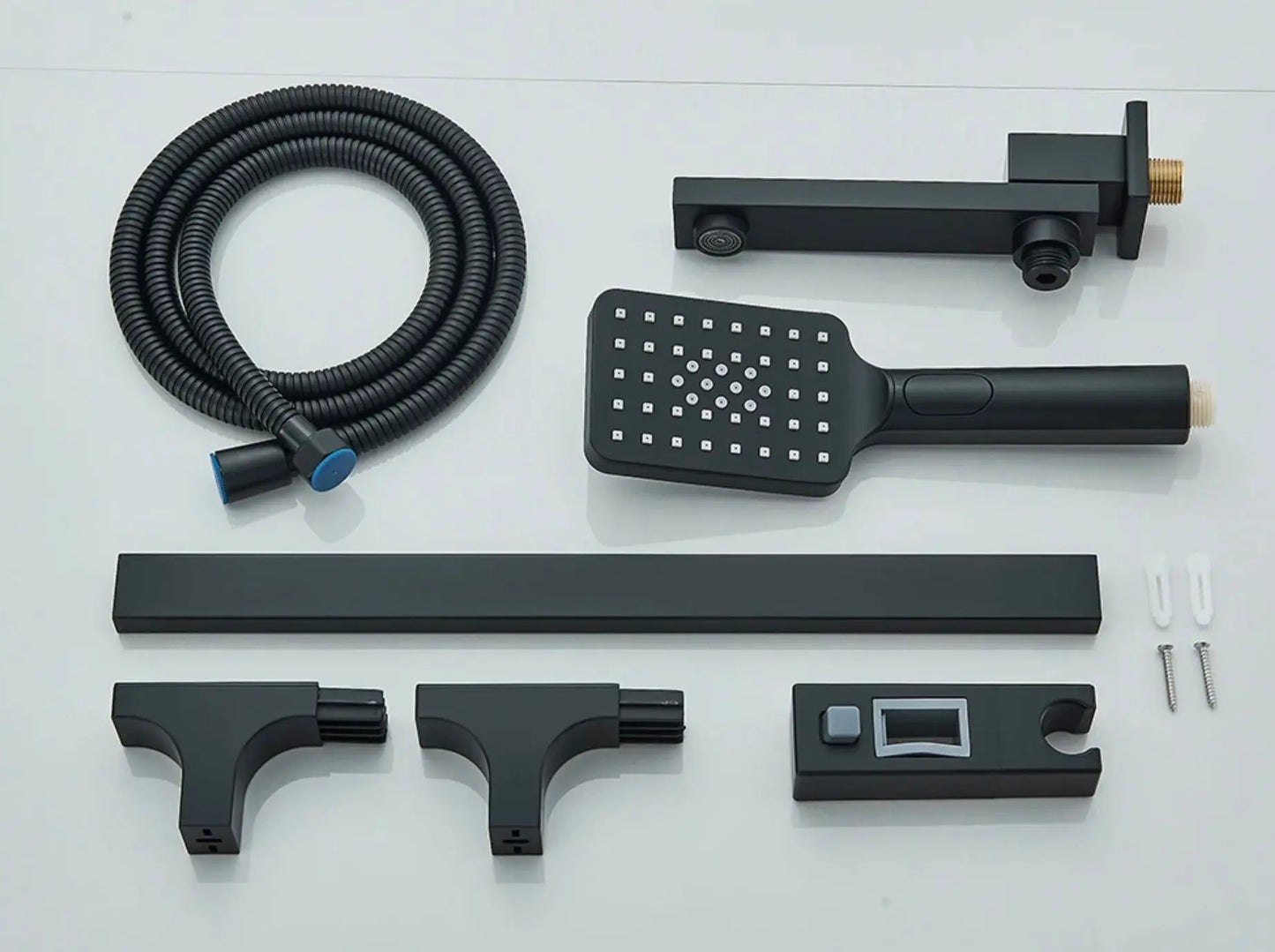 SaniSupreme Doucheset Firenze 16 inch - 40 cm. regendouche vierkant 3 - weg zwart inbouw