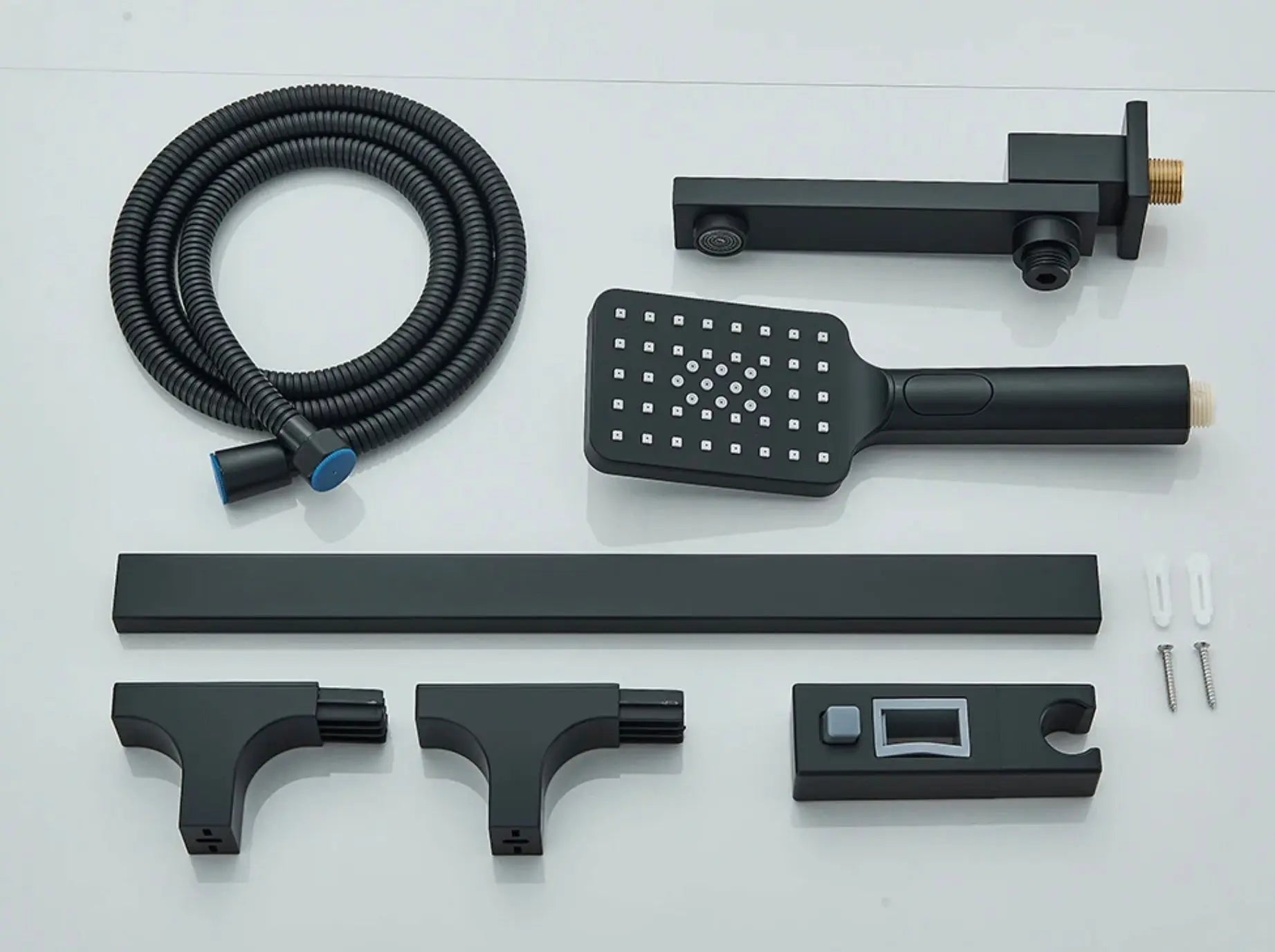 SaniSupreme Doucheset Firenze 16 inch - 40 cm. regendouche vierkant 3 - weg zwart inbouw