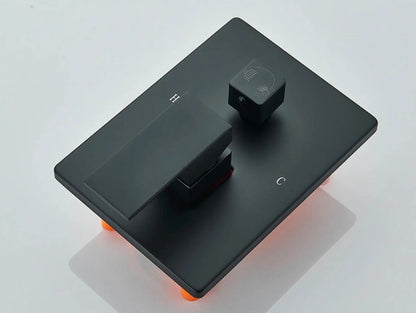 SaniSupreme Doucheset Firenze 16 inch - 40 cm. regendouche vierkant 3 - weg zwart inbouw