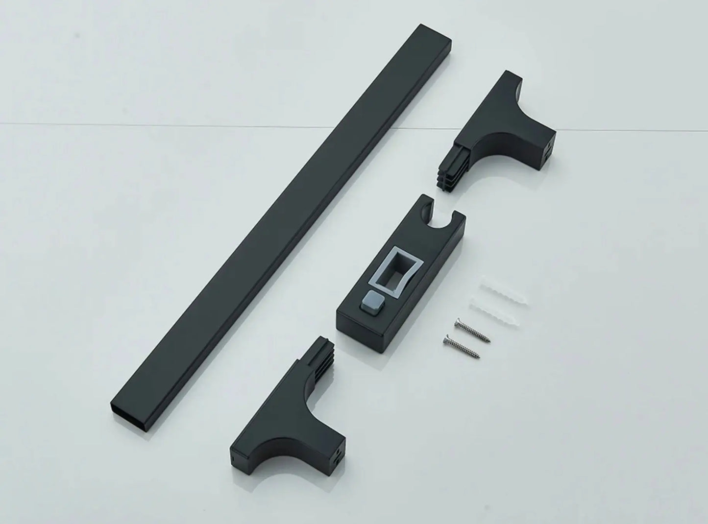 SaniSupreme Doucheset Firenze 8 inch - 20 cm. regendouche vierkant 3 - weg zwart inbouw