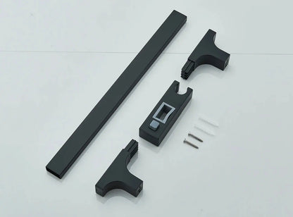 SaniSupreme Doucheset Firenze 8 inch - 20 cm. regendouche vierkant 3 - weg zwart inbouw