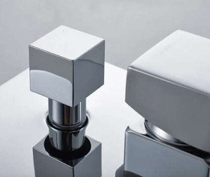 SaniSupreme Doucheset Lugano Premium handdouche mengkraan regendouche vierkant 20 cm. Chroom inbouw 2 weg