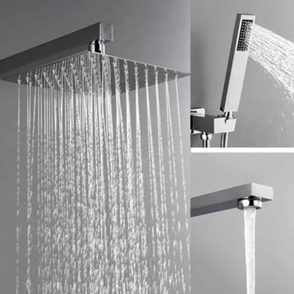 SaniSupreme Doucheset Lugano Premium handdouche mengkraan regendouche vierkant 25 cm. Chroom inbouw 2 weg