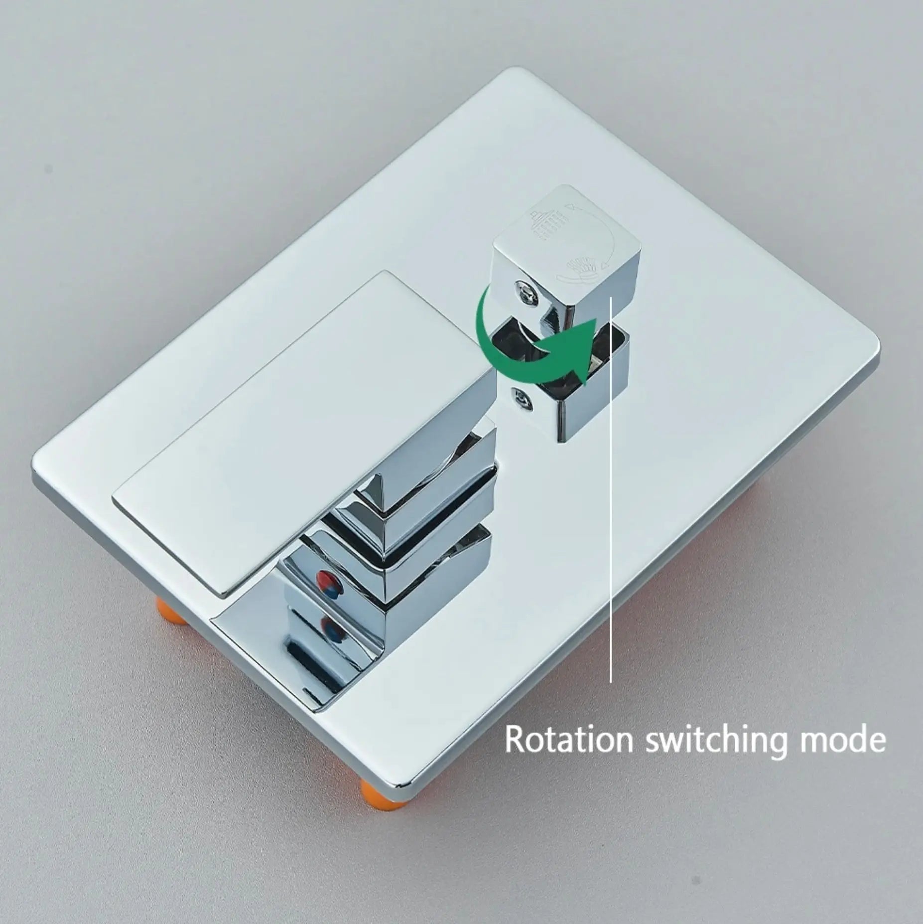 SaniSupreme Doucheset Lugano Premium handdouche mengkraan regendouche vierkant 25 cm. Chroom inbouw 2 weg