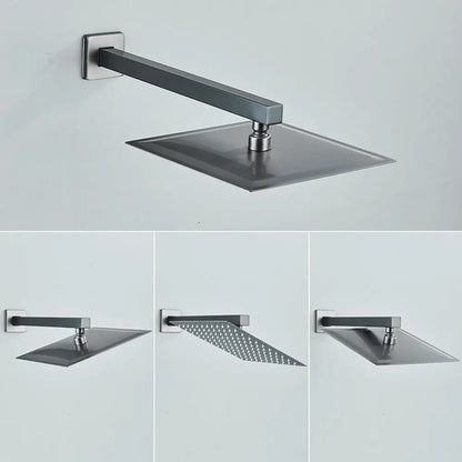 SaniSupreme Doucheset Manhattan 10 inch regendouche vierkant 3 - weg Gun Metal inbouw