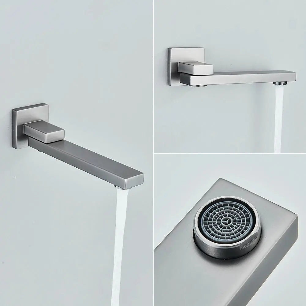 SaniSupreme Doucheset Manhattan 10 inch regendouche vierkant 3 - weg Gun Metal inbouw