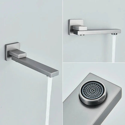 SaniSupreme Doucheset Manhattan 10 inch regendouche vierkant 3 - weg Gun Metal inbouw