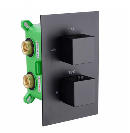 SaniSupreme Doucheset Manhattan Premium 12 inch regendouche vierkant 2 - weg zwart inbouw