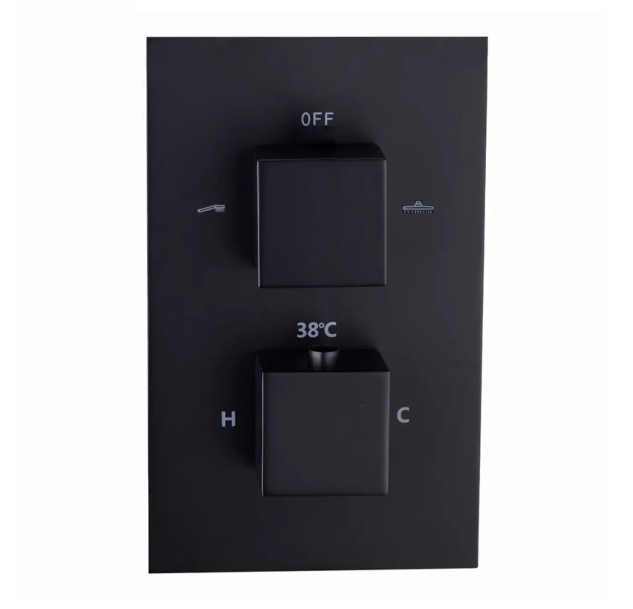 SaniSupreme Doucheset Manhattan Premium 12 inch regendouche vierkant 2 - weg zwart inbouw