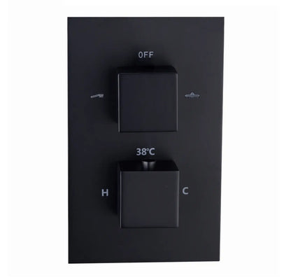 SaniSupreme Doucheset Manhattan Premium 12 inch regendouche vierkant 2 - weg zwart inbouw