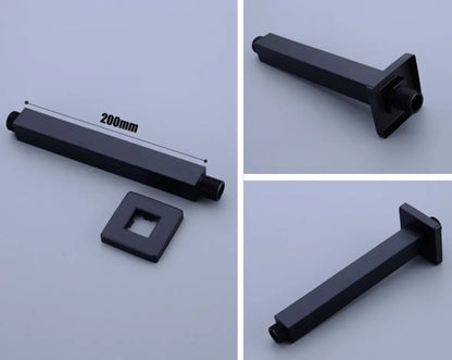 SaniSupreme Doucheset Manhattan Premium 12 inch regendouche vierkant 2 - weg zwart inbouw