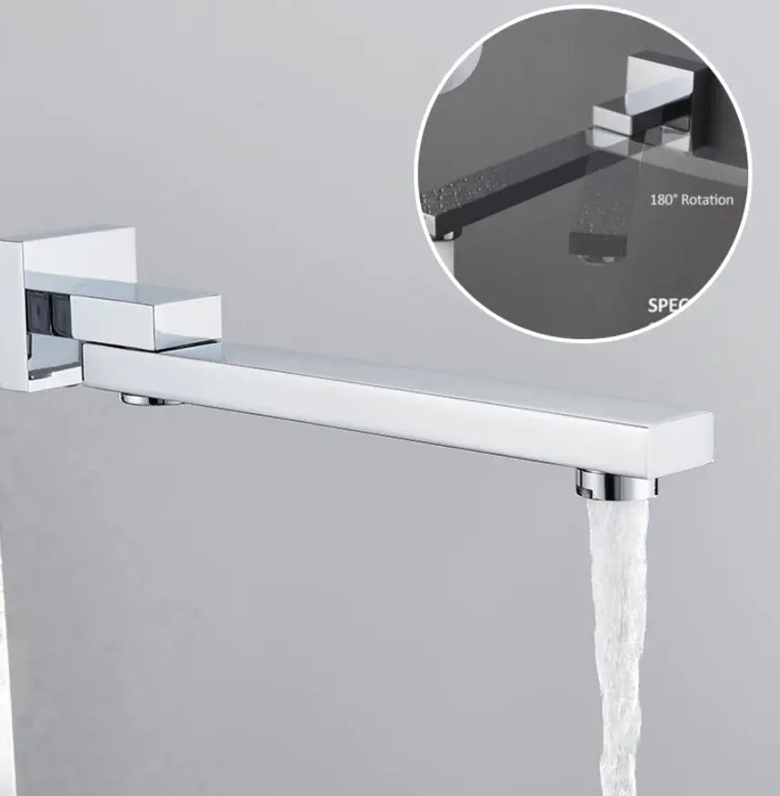 SaniSupreme Doucheset Manhattan Premium de Luxe LCD 12 inch regendouche vierkant 3 - weg chroom inbouw