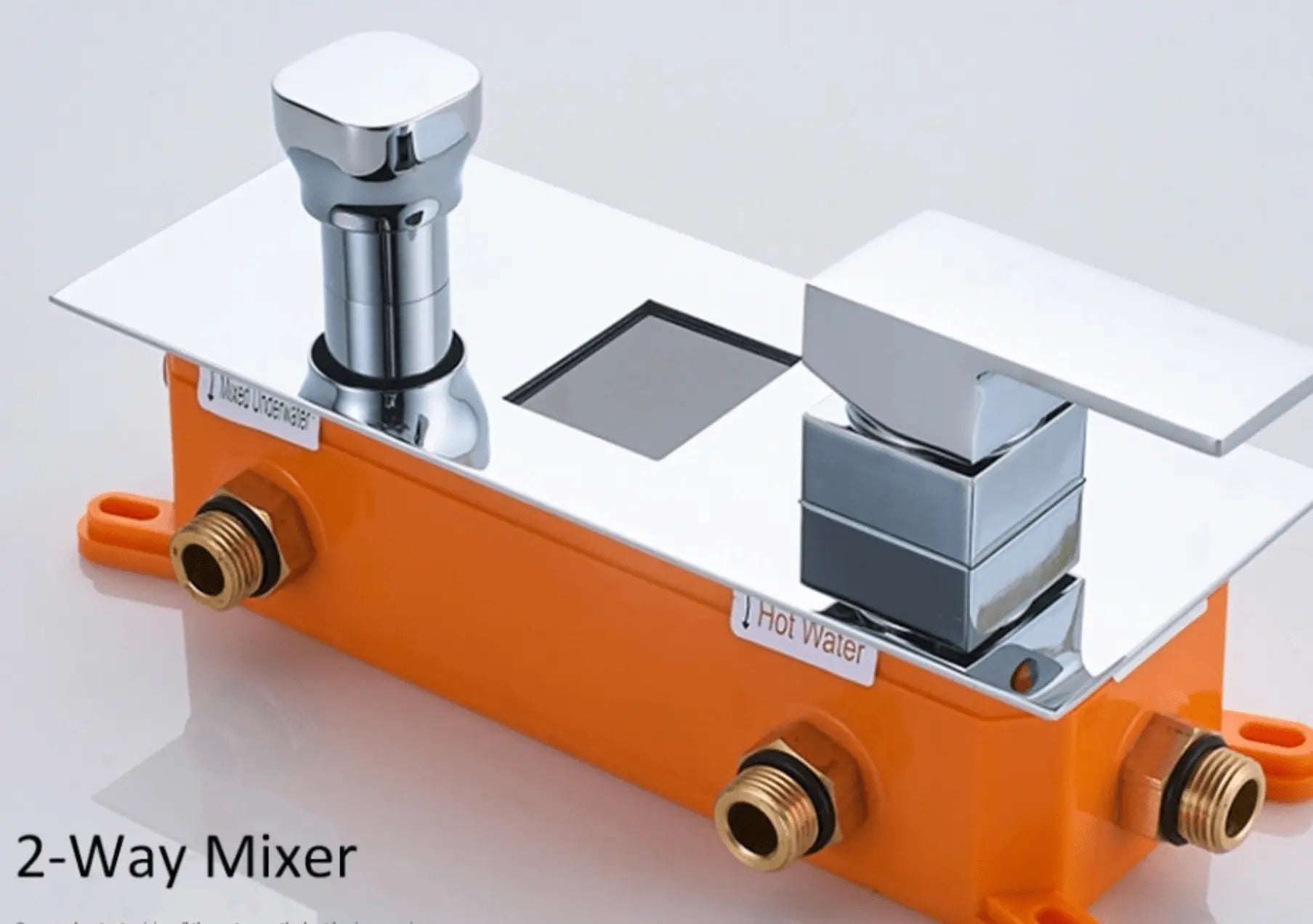 SaniSupreme Doucheset Manhattan Premium de Luxe LCD 16 inch LED Plafond regendouche vierkant 2 - weg chroom inbouw