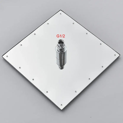 SaniSupreme Doucheset Manhattan Premium de Luxe LCD 16 inch Plafond regendouche vierkant 2 - weg chroom inbouw