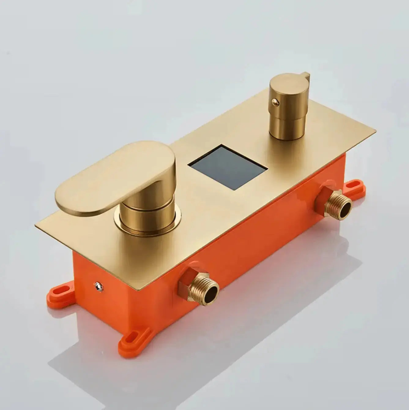 SaniSupreme Doucheset Manhattan Premium de Luxe LCD 40 cm. regendouche vierkant 3 - weg Geborsteld Goud