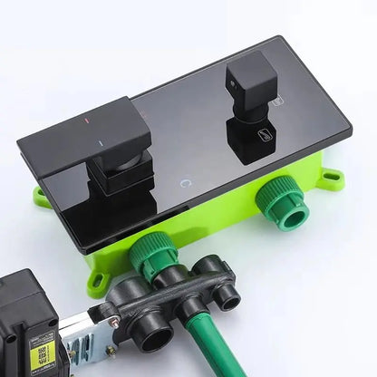 SaniSupreme Doucheset Manhattan Premium HighLine 30 cm. regendouche LED vierkant 2 - weg zwart inbouw