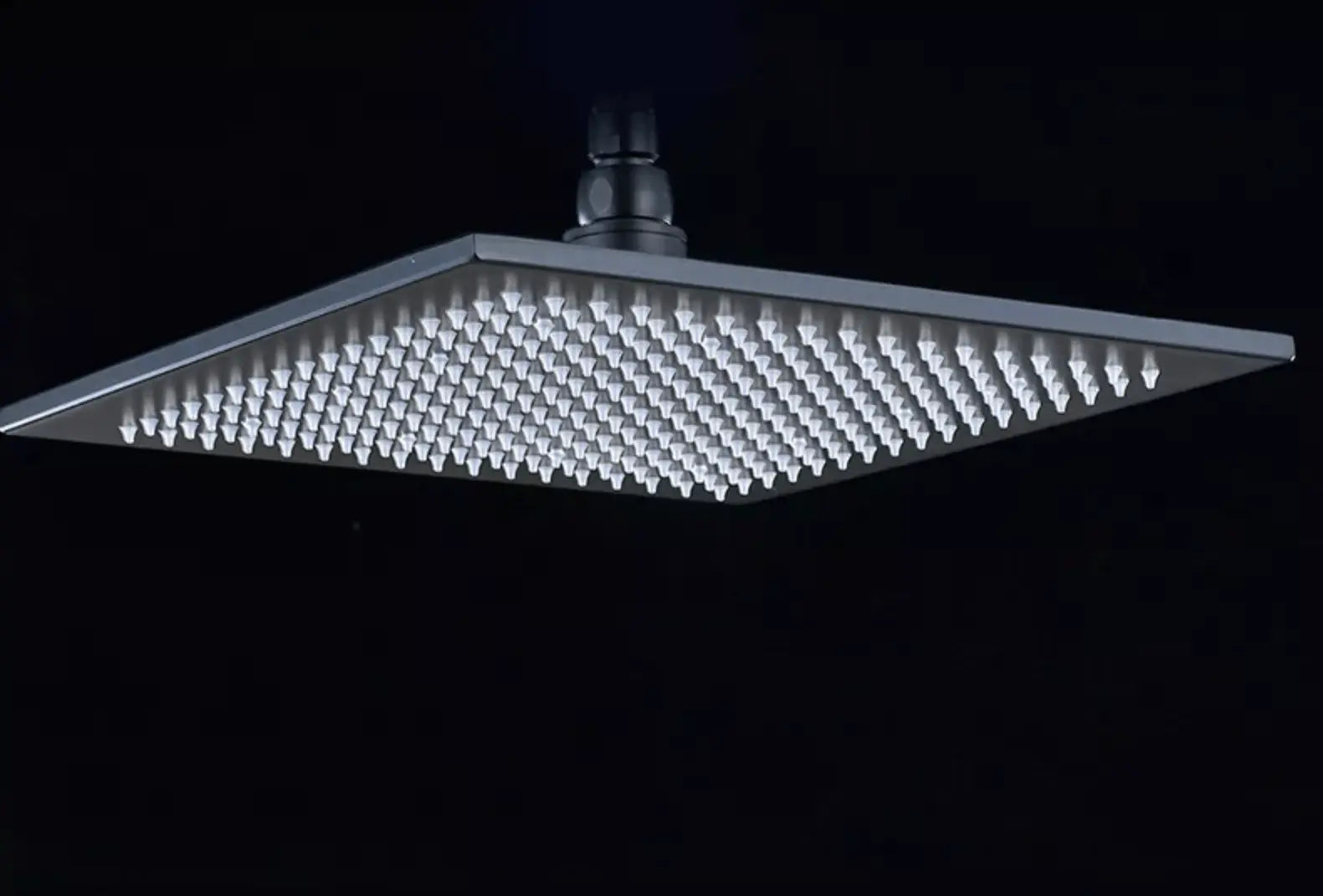 SaniSupreme Doucheset Manhattan Premium HighLine 30 cm. regendouche LED vierkant 2 - weg zwart inbouw