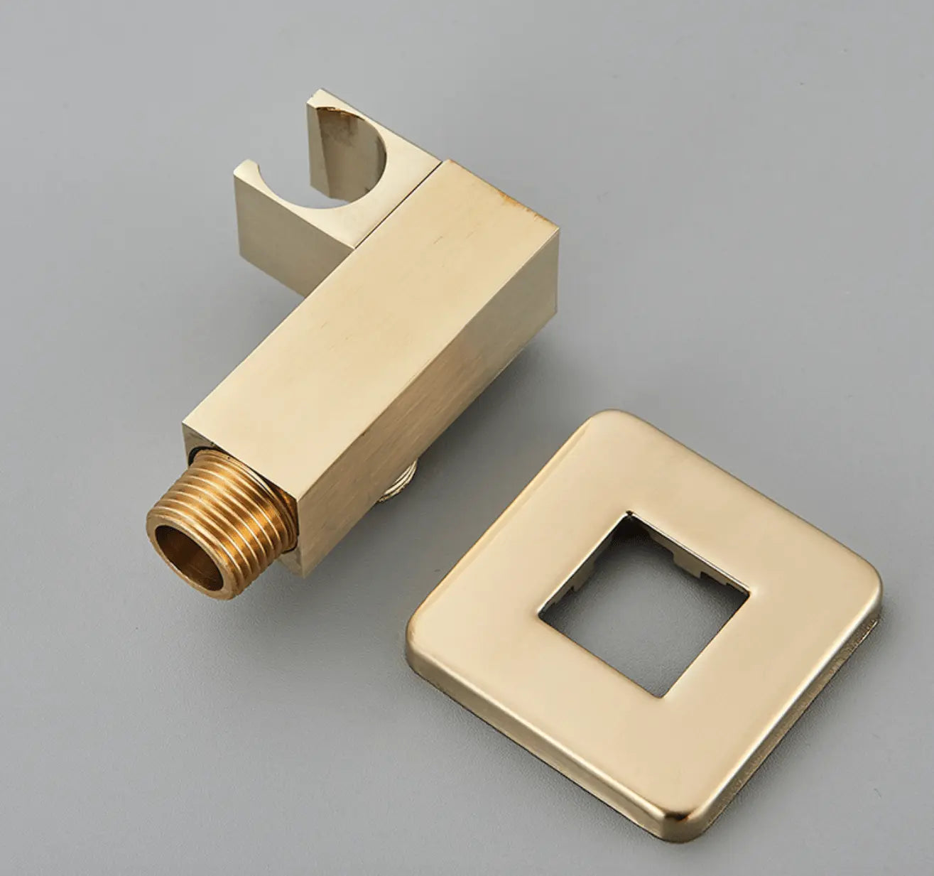 SaniSupreme Doucheset Manhattan Premium Plafond 40x80 cm regendouche vierkant 3 - weg goud geborsteld