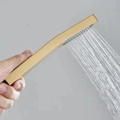 SaniSupreme Doucheset Manhattan Premium Plafond 40x80 cm regendouche vierkant 3 - weg goud geborsteld