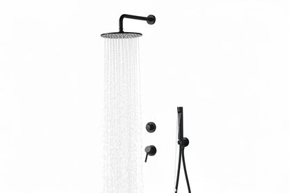 SaniSupreme Doucheset Montana 12 inch / 30 cm regendouche rond 2-weg zwart inbouw Sanisupreme