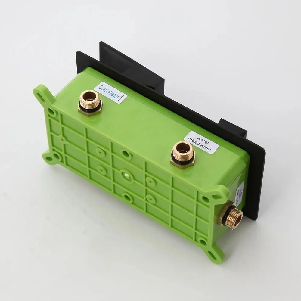 SaniSupreme Doucheset New York Ultimate Wellness LCD 12 inch regendouche met LED vierkant 2 - weg zwart inbouw