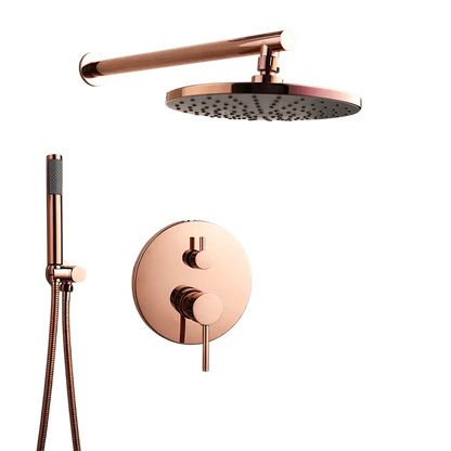 SaniSupreme Doucheset Yosemite 12 inch regendouche rond 2 - weg koper glans inbouw