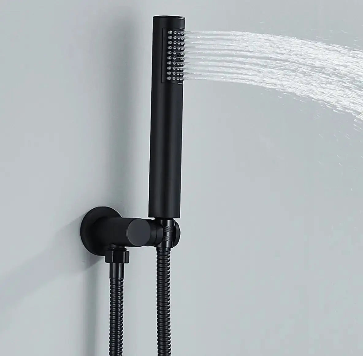 SaniSupreme Doucheset Yosemite 20 cm. regendouche rond 2 - weg zwart inbouw