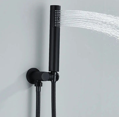 SaniSupreme Doucheset Yosemite 20 cm. regendouche rond 2 - weg zwart inbouw