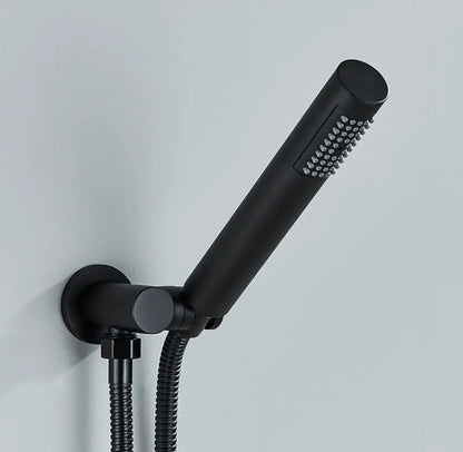 SaniSupreme Doucheset Yosemite 20 cm. regendouche rond 2 - weg zwart inbouw