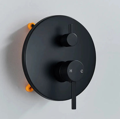 SaniSupreme Doucheset Yosemite 20 cm. regendouche rond 2 - weg zwart inbouw