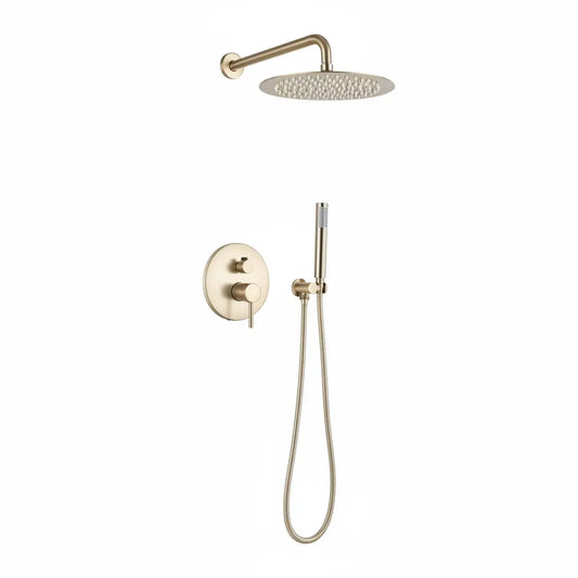 SaniSupreme Doucheset Yosemite 40 cm. regendouche rond 2-weg goud brushed Sanisupreme