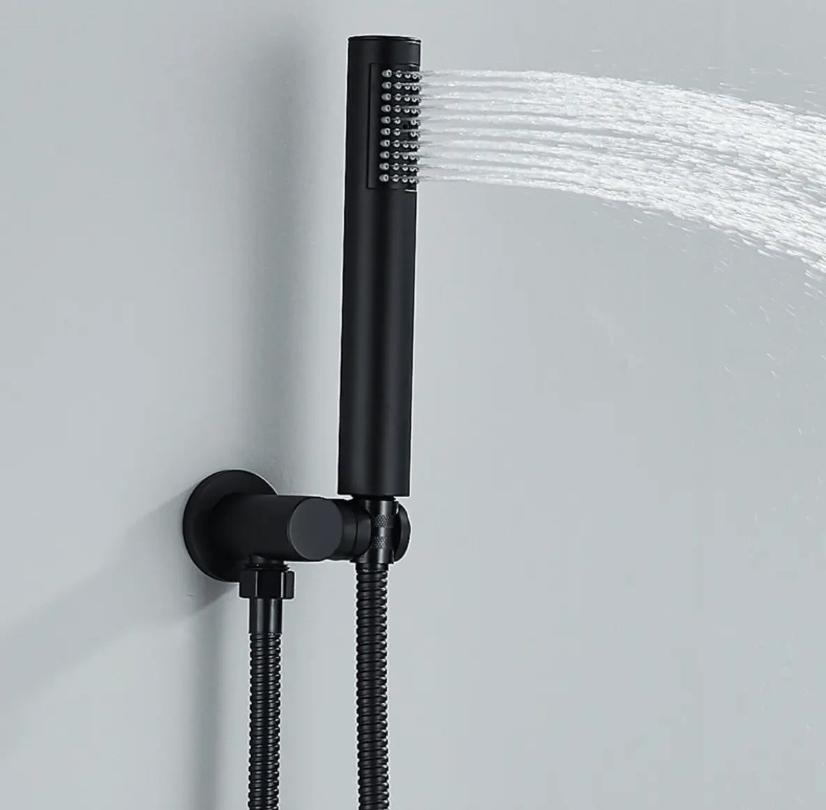 SaniSupreme Doucheset Yosemite 40 cm. regendouche rond 2 - weg zwart inbouw