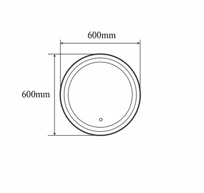 SaniSupreme Fabricio Aqua HighLine badkamerspiegel rond diameter 60 cm. met led verlichting, verwarming en touch schakelaar