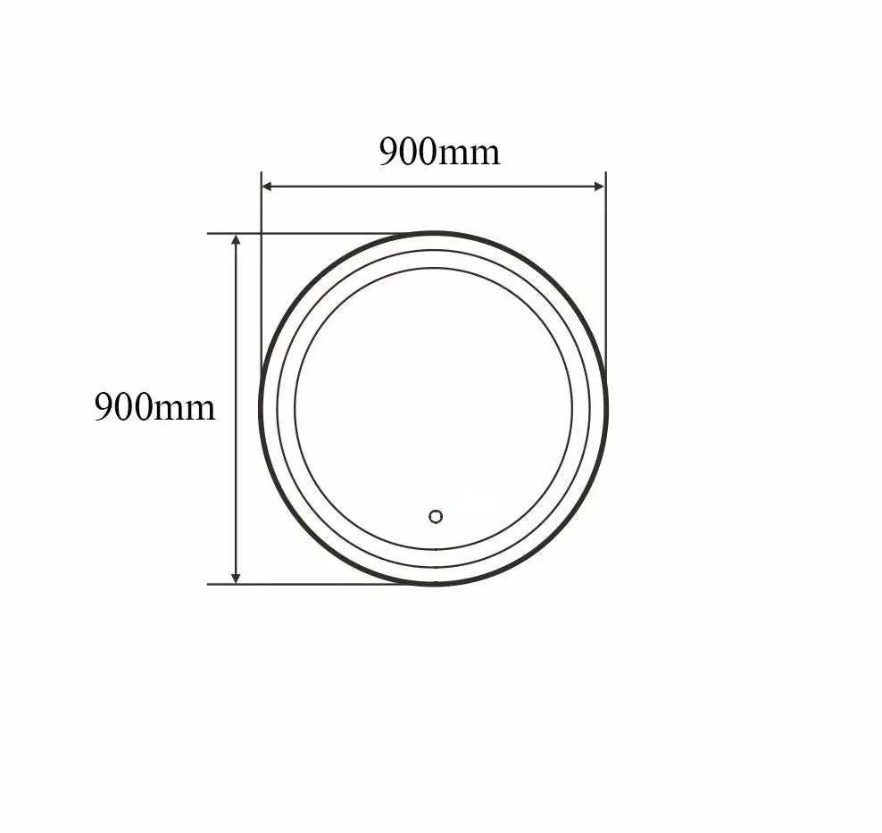 SaniSupreme Fabricio Aqua HighLine badkamerspiegel rond diameter 90 cm. met led verlichting, verwarming en touch schakelaar