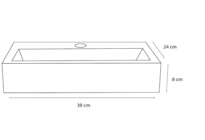 Sanisupreme Flat fonteinset – Beton lichtgrijs– Kraan recht mat zwart