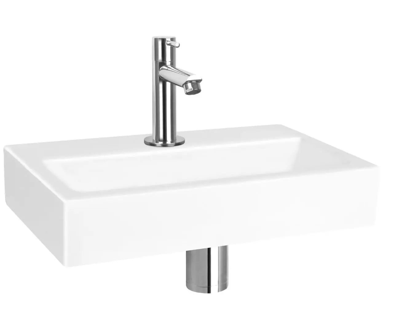 Sanisupreme Flat fonteinset – keramiek – kraan recht chroom