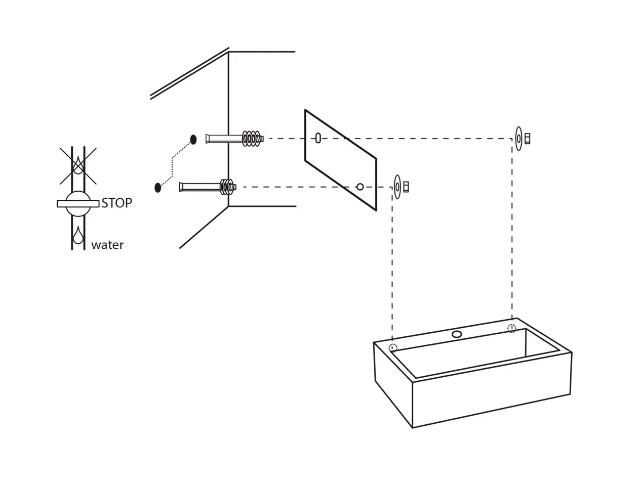 Sanisupreme Flat fonteinset – Marmer – Kraan recht mat chroom