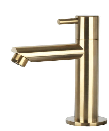 Sanisupreme Flat fonteinset – Marmer – Kraan recht mat goud