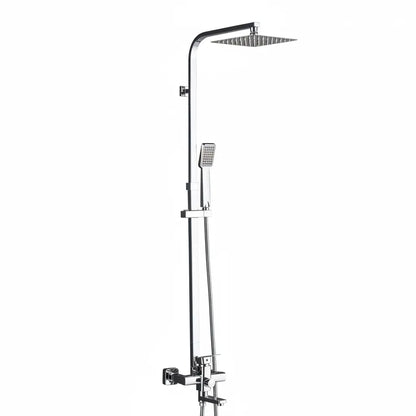 SaniSupreme Florida opbouw bad doucheset met baduitloop 30 cm RVS douchekop regendouche chroom vierkant