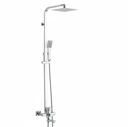 SaniSupreme Florida opbouw bad doucheset met baduitloop 20 cm. regendouche chroom vierkant Sanisupreme