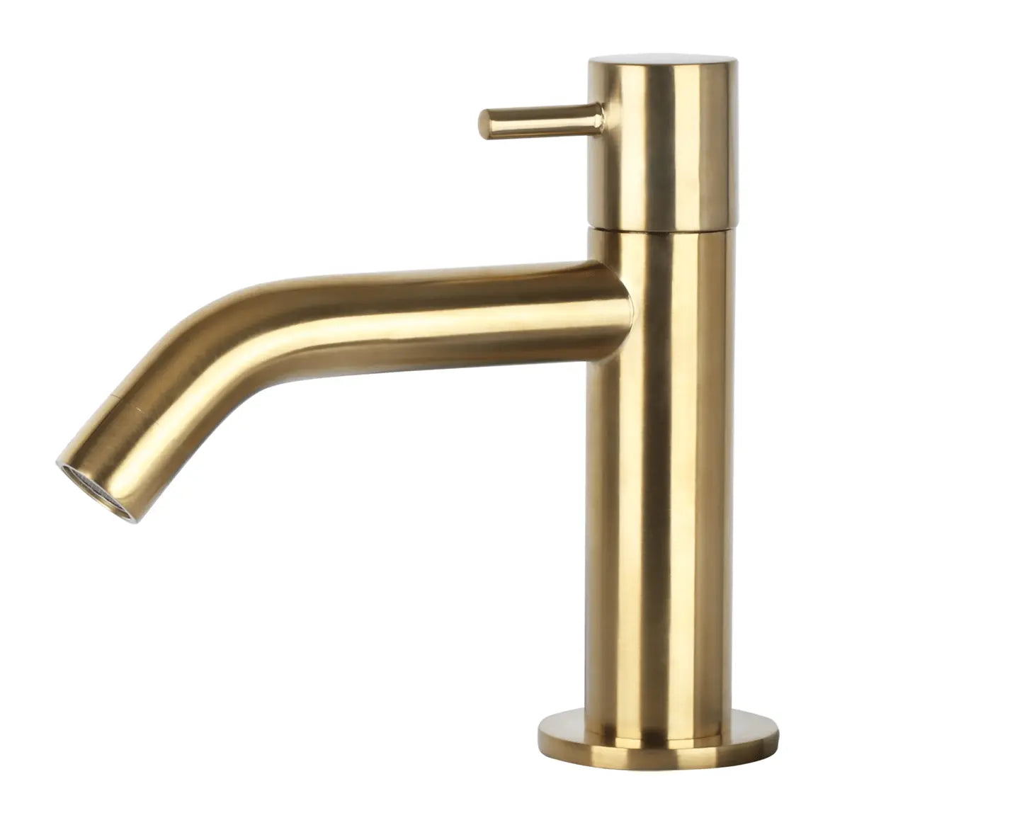 Sanisupreme - Fonteinset Bombai black – Natuursteen – Kraan gebogen mat goud