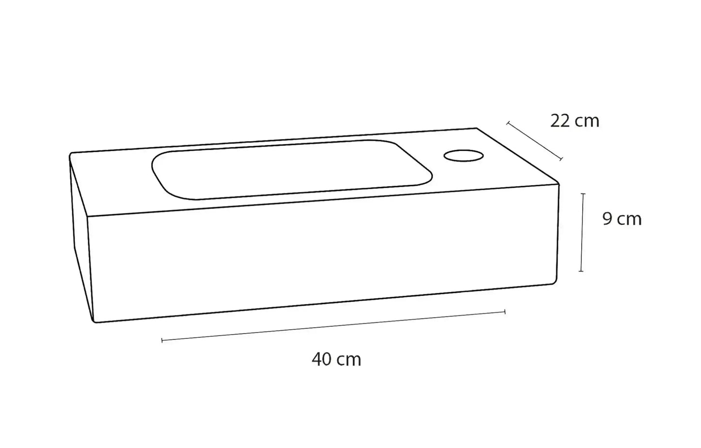 Sanisupreme Fonteinset Bombai black – Natuursteen – Kraan recht mat chroom