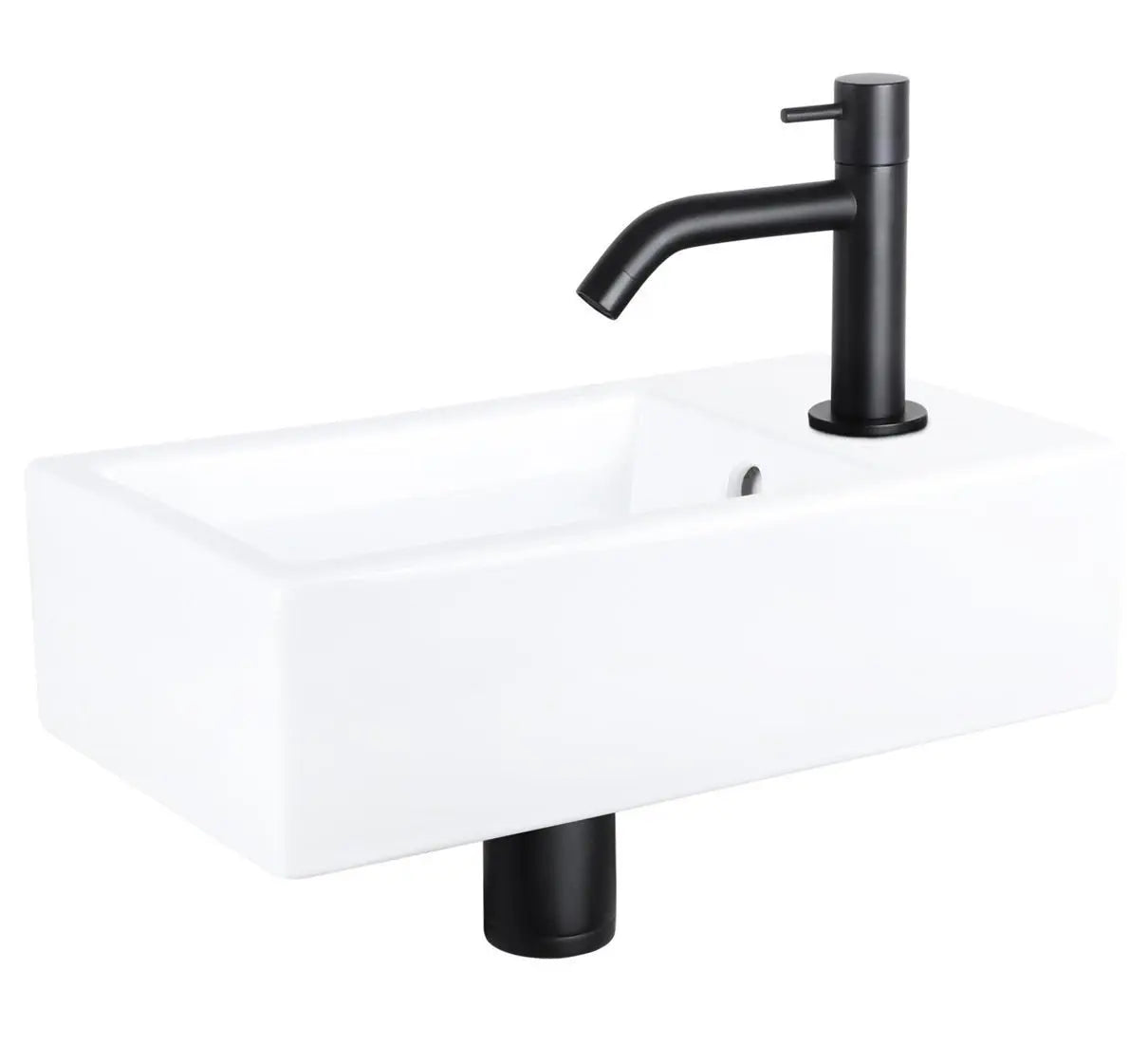 Sanisupreme Force fonteinset – keramiek – kraan gebogen mat zwart